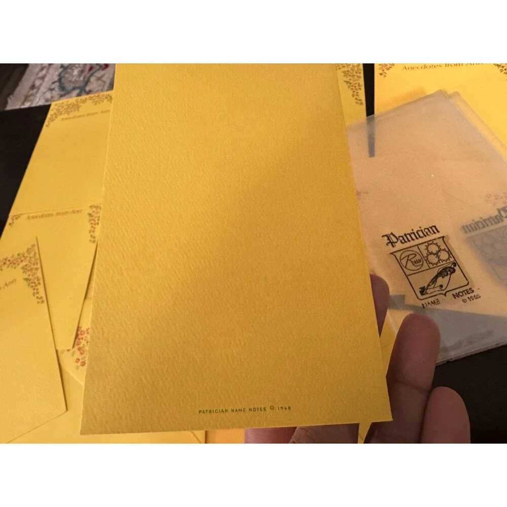 Vintage Patrician Name Notes 1968 “Anecdotes From ” 8 Greeting Cards W/Envelopes
